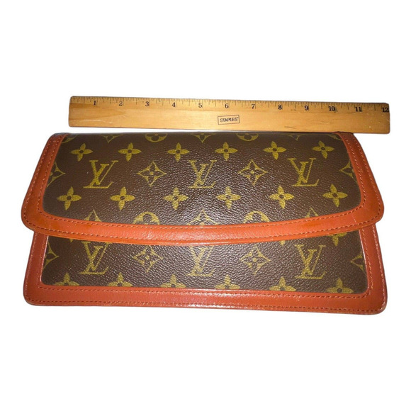 Louis Vuitton Pochette Dame Clutch GM Brown Leather - Picture 16 of 16